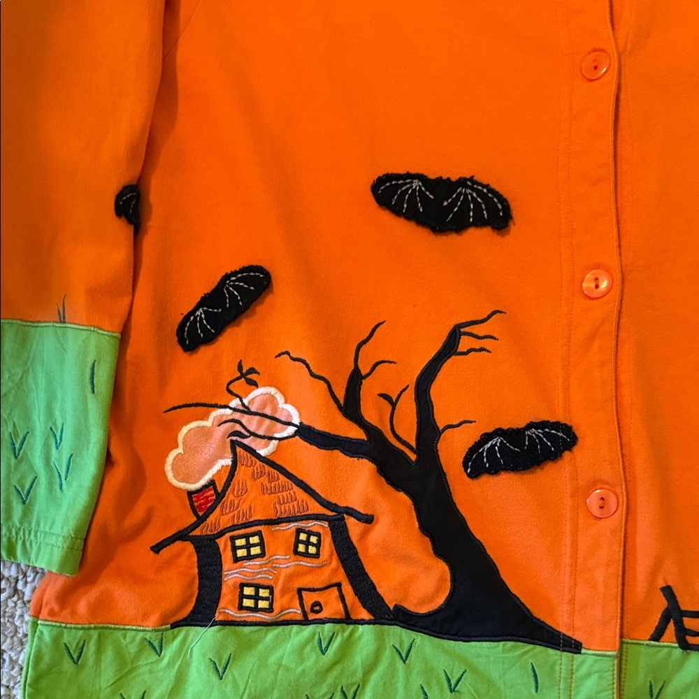 Orange and Green Halloween Sleeve Shirt - Picture 5 of 5